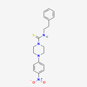 4-(4-nitrophenyl)-N-(2-phenylethyl)piperazine-1-carbothioamide