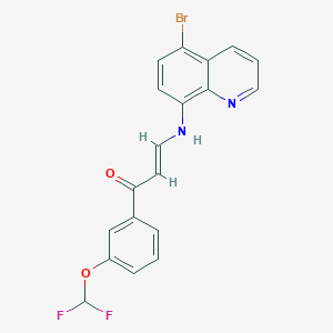 molecular formula C19H13BrF2N2O2 B14929806 (2E)-3-[(5-bromoquinolin-8-yl)amino]-1-[3-(difluoromethoxy)phenyl]prop-2-en-1-one 