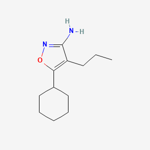 molecular formula C12H20N2O B1492981 5-Cyclohexyl-4-propyl-1,2-oxazol-3-amine CAS No. 1523400-42-1