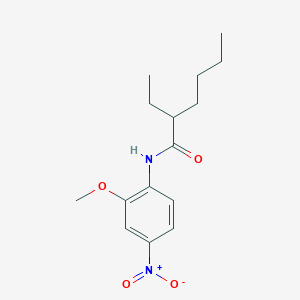 molecular formula C15H22N2O4 B14929847 2-ethyl-N-(2-methoxy-4-nitrophenyl)hexanamide 