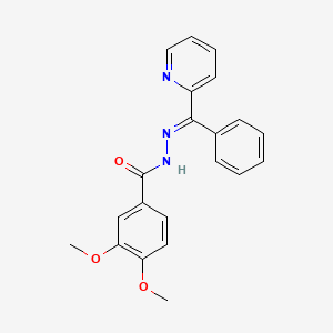 molecular formula C21H19N3O3 B14929867 3,4-dimethoxy-N'-[(E)-phenyl(pyridin-2-yl)methylidene]benzohydrazide 