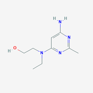 molecular formula C9H16N4O B1492987 2-((6-Amino-2-methylpyrimidin-4-yl)(ethyl)amino)ethan-1-ol CAS No. 1521416-65-8
