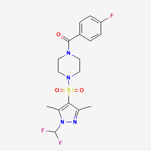 (4-{[1-(difluoromethyl)-3,5-dimethyl-1H-pyrazol-4-yl]sulfonyl}piperazin-1-yl)(4-fluorophenyl)methanone