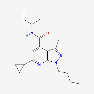 N-(butan-2-yl)-1-butyl-6-cyclopropyl-3-methyl-1H-pyrazolo[3,4-b]pyridine-4-carboxamide