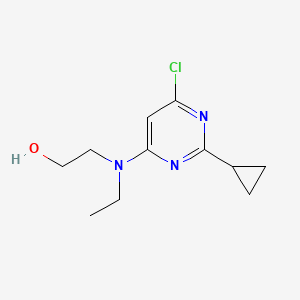 molecular formula C11H16ClN3O B1492988 2-((6-Chloro-2-cyclopropylpyrimidin-4-yl)(ethyl)amino)ethan-1-ol CAS No. 1532974-96-1