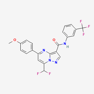 7-(difluoromethyl)-5-(4-methoxyphenyl)-N-[3-(trifluoromethyl)phenyl]pyrazolo[1,5-a]pyrimidine-3-carboxamide