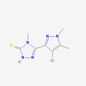 molecular formula C8H10BrN5S B14929909 5-(4-bromo-1,5-dimethyl-1H-pyrazol-3-yl)-4-methyl-4H-1,2,4-triazole-3-thiol 