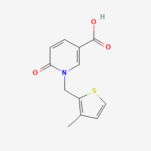 molecular formula C12H11NO3S B1492994 1-((3-Methylthiophen-2-yl)methyl)-6-oxo-1,6-dihydropyridine-3-carboxylic acid CAS No. 1522674-87-8