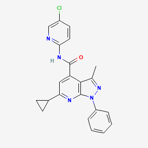 N-(5-chloropyridin-2-yl)-6-cyclopropyl-3-methyl-1-phenyl-1H-pyrazolo[3,4-b]pyridine-4-carboxamide