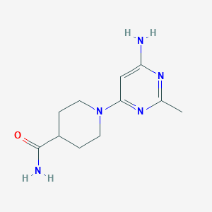 molecular formula C11H17N5O B1492995 1-(6-Amino-2-methylpyrimidin-4-yl)piperidine-4-carboxamide CAS No. 1538698-04-2