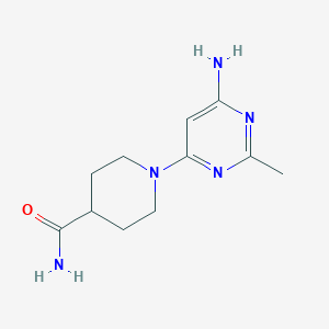 molecular formula C11H17N5O B1492995 1-(6-氨基-2-甲基嘧啶-4-基)哌啶-4-甲酰胺 CAS No. 1538698-04-2