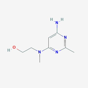 molecular formula C8H14N4O B1492998 2-((6-Amino-2-methylpyrimidin-4-yl)(methyl)amino)ethan-1-ol CAS No. 1506816-12-1