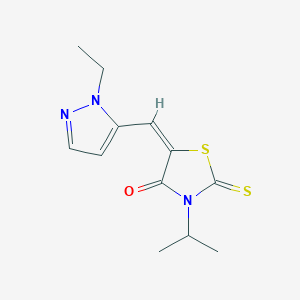 Thiazolidin-4-one, 5-(2-ethyl-2H-pyrazol-3-ylmethylene)-3-isopropyl-2-thioxo-