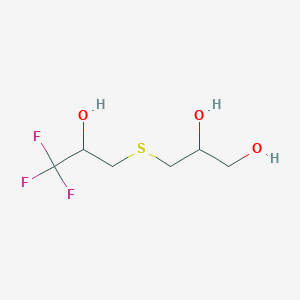 molecular formula C6H11F3O3S B1493003 3-[(3,3,3-Trifluoro-2-hydroxypropyl)sulfanyl]propane-1,2-diol CAS No. 1504371-63-4