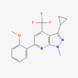 3-cyclopropyl-6-(2-methoxyphenyl)-1-methyl-4-(trifluoromethyl)-1H-pyrazolo[3,4-b]pyridine