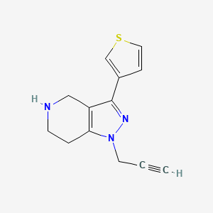 molecular formula C13H13N3S B1493005 1-(prop-2-yn-1-yl)-3-(thiophen-3-yl)-4,5,6,7-tetrahydro-1H-pyrazolo[4,3-c]pyridine CAS No. 2097945-29-2