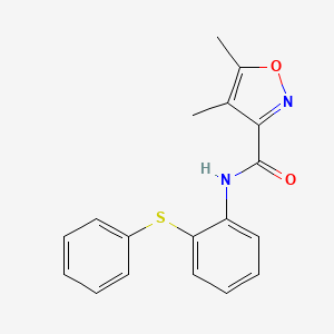 4,5-dimethyl-N-[2-(phenylsulfanyl)phenyl]-1,2-oxazole-3-carboxamide