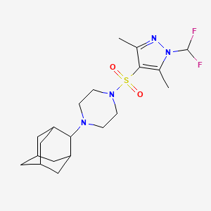 1-(2-Adamantyl)-4-{[1-(difluoromethyl)-3,5-dimethyl-1H-pyrazol-4-YL]sulfonyl}piperazine