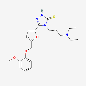 4-[3-(diethylamino)propyl]-5-{5-[(2-methoxyphenoxy)methyl]furan-2-yl}-4H-1,2,4-triazole-3-thiol