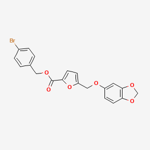 4-Bromobenzyl 5-[(1,3-benzodioxol-5-yloxy)methyl]furan-2-carboxylate