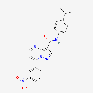 7-(3-nitrophenyl)-N-[4-(propan-2-yl)phenyl]pyrazolo[1,5-a]pyrimidine-3-carboxamide