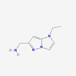 molecular formula C8H12N4 B1493015 (1-ethyl-1H-imidazo[1,2-b]pyrazol-6-yl)methanamine CAS No. 2090868-39-4