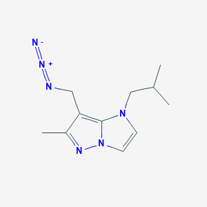 molecular formula C11H16N6 B1493017 7-(azidomethyl)-1-isobutyl-6-methyl-1H-imidazo[1,2-b]pyrazole CAS No. 2098140-20-4