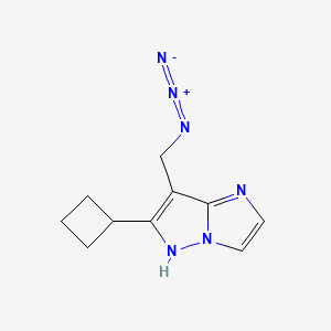 molecular formula C10H12N6 B1493018 7-(叠氮甲基)-6-环丁基-1H-咪唑并[1,2-b]吡唑 CAS No. 2098141-78-5