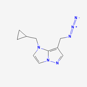 molecular formula C10H12N6 B1493022 7-(azidomethyl)-1-(cyclopropylmethyl)-1H-imidazo[1,2-b]pyrazole CAS No. 2098012-66-7