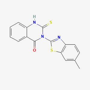 3-(6-methyl-1,3-benzothiazol-2-yl)-2-sulfanylquinazolin-4(3H)-one