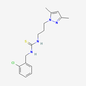 molecular formula C16H21ClN4S B14930239 1-(2-chlorobenzyl)-3-[3-(3,5-dimethyl-1H-pyrazol-1-yl)propyl]thiourea 