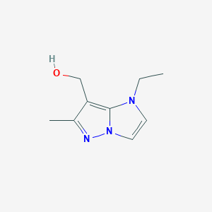 molecular formula C9H13N3O B1493025 (1-ethyl-6-methyl-1H-imidazo[1,2-b]pyrazol-7-yl)methanol CAS No. 2090970-28-6