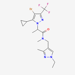 2-[4-bromo-5-cyclopropyl-3-(trifluoromethyl)-1H-pyrazol-1-yl]-N-[(1-ethyl-3-methyl-1H-pyrazol-4-yl)methyl]-N-methylpropanamide