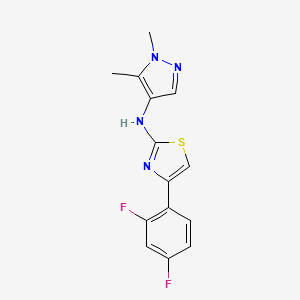 4-(2,4-difluorophenyl)-N-(1,5-dimethyl-1H-pyrazol-4-yl)-1,3-thiazol-2-amine