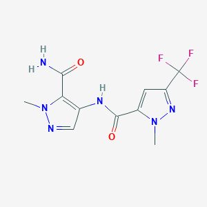 N-(5-carbamoyl-1-methyl-1H-pyrazol-4-yl)-1-methyl-3-(trifluoromethyl)-1H-pyrazole-5-carboxamide