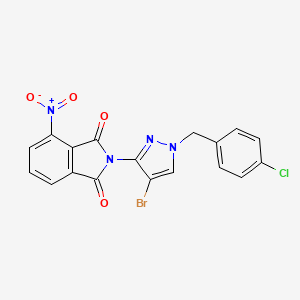 2-[4-bromo-1-(4-chlorobenzyl)-1H-pyrazol-3-yl]-4-nitro-1H-isoindole-1,3(2H)-dione