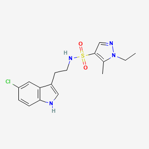 N-[2-(5-chloro-1H-indol-3-yl)ethyl]-1-ethyl-5-methyl-1H-pyrazole-4-sulfonamide