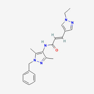 N-(1-benzyl-3,5-dimethyl-1H-pyrazol-4-yl)-3-(1-ethyl-1H-pyrazol-4-yl)acrylamide