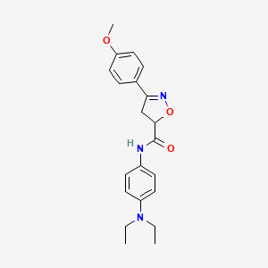 N-[4-(diethylamino)phenyl]-3-(4-methoxyphenyl)-4,5-dihydro-1,2-oxazole-5-carboxamide