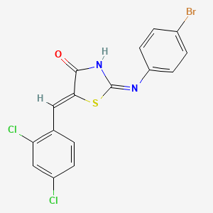 molecular formula C16H9BrCl2N2OS B14930319 (2Z,5Z)-2-[(4-bromophenyl)imino]-5-(2,4-dichlorobenzylidene)-1,3-thiazolidin-4-one 