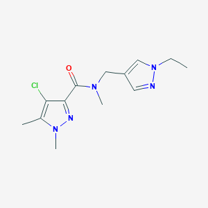 4-chloro-N-[(1-ethyl-1H-pyrazol-4-yl)methyl]-N,1,5-trimethyl-1H-pyrazole-3-carboxamide