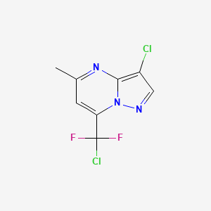 molecular formula C8H5Cl2F2N3 B14930337 3-Chloro-7-[chloro(difluoro)methyl]-5-methylpyrazolo[1,5-a]pyrimidine 