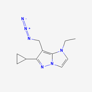 molecular formula C11H14N6 B1493034 7-(azidomethyl)-6-cyclopropyl-1-ethyl-1H-imidazo[1,2-b]pyrazole CAS No. 2098140-38-4