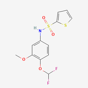 N-[4-(difluoromethoxy)-3-methoxyphenyl]thiophene-2-sulfonamide