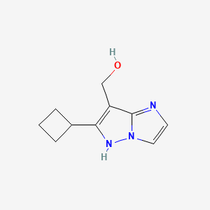 molecular formula C10H13N3O B1493036 (6-cyclobutyl-1H-imidazo[1,2-b]pyrazol-7-yl)methanol CAS No. 2098026-58-3