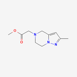 molecular formula C10H15N3O2 B1493037 methyl 2-(2-methyl-6,7-dihydropyrazolo[1,5-a]pyrazin-5(4H)-yl)acetate CAS No. 2098093-07-1