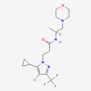 3-[4-chloro-5-cyclopropyl-3-(trifluoromethyl)-1H-pyrazol-1-yl]-N-[1-(morpholin-4-yl)propan-2-yl]propanamide