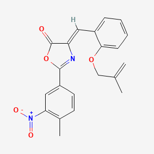 (4Z)-2-(4-methyl-3-nitrophenyl)-4-{2-[(2-methylprop-2-en-1-yl)oxy]benzylidene}-1,3-oxazol-5(4H)-one