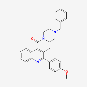 (4-Benzylpiperazin-1-yl)[2-(4-methoxyphenyl)-3-methylquinolin-4-yl]methanone