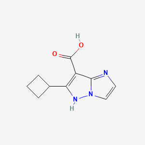 molecular formula C10H11N3O2 B1493039 6-cyclobutyl-1H-imidazo[1,2-b]pyrazole-7-carboxylic acid CAS No. 2092712-79-1